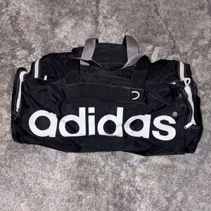 vintage Adidas Black Duffel Bag